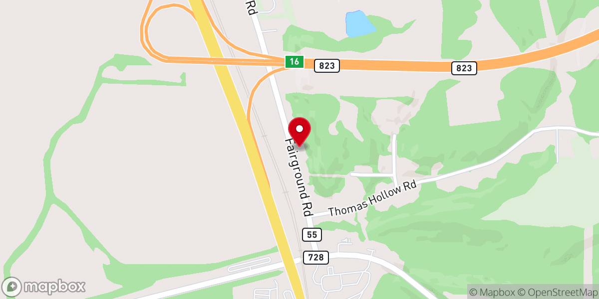 Map showing location of Community Bible Church