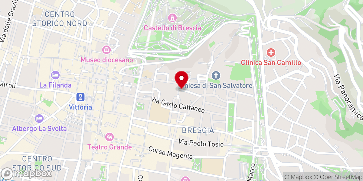 Map showing location of Foro Romano di Brescia