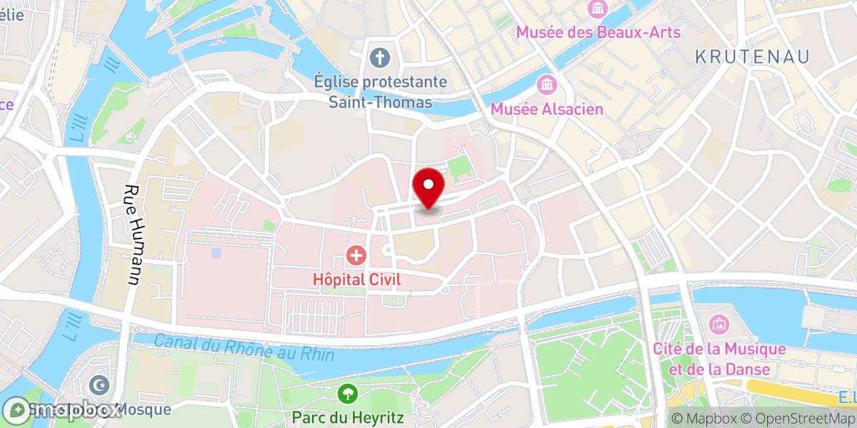 Map showing location of Église de l'Hôpital Civil de Strasbourg