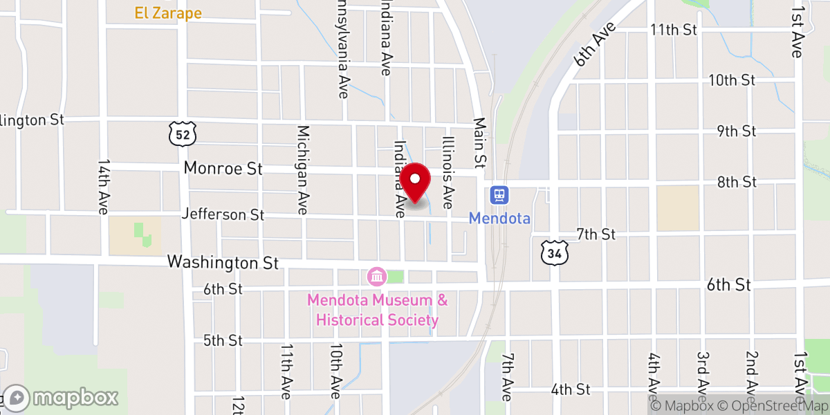 Map showing location of Zion United Methodist Church