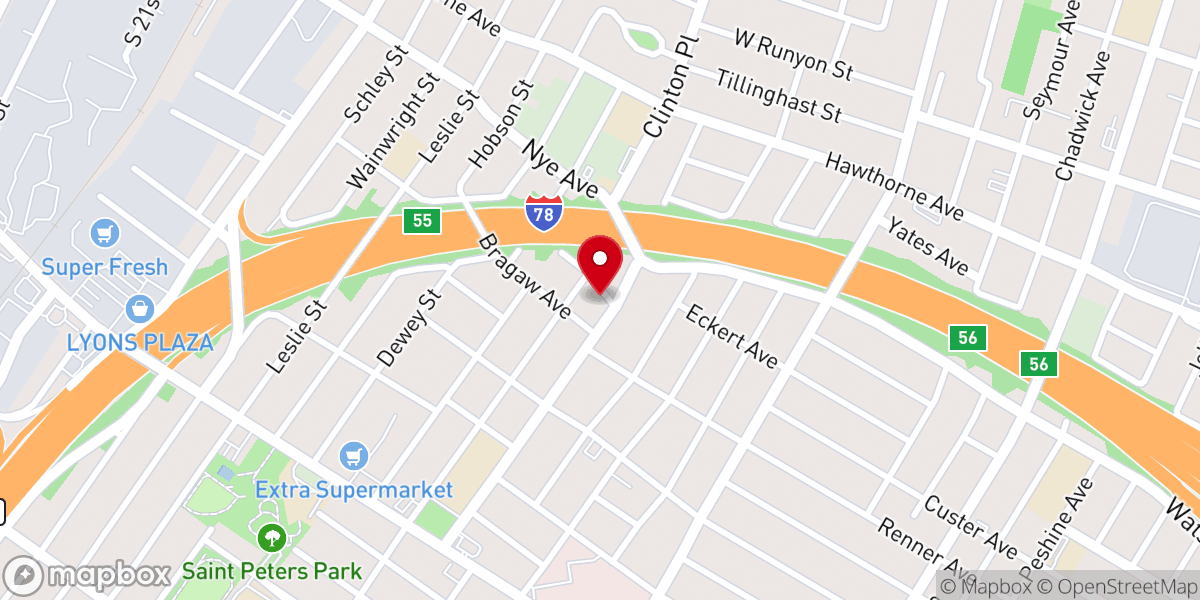 Map showing location of Morning Star Baptist Church