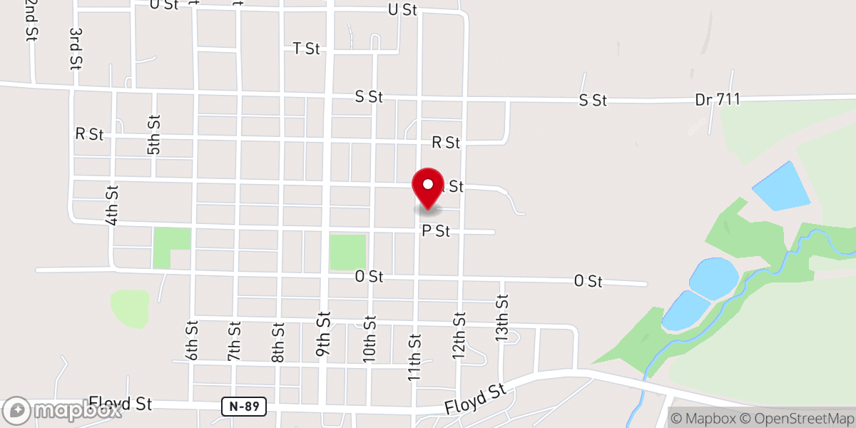 Map showing location of Beaver City Seventh-day Adventist Church