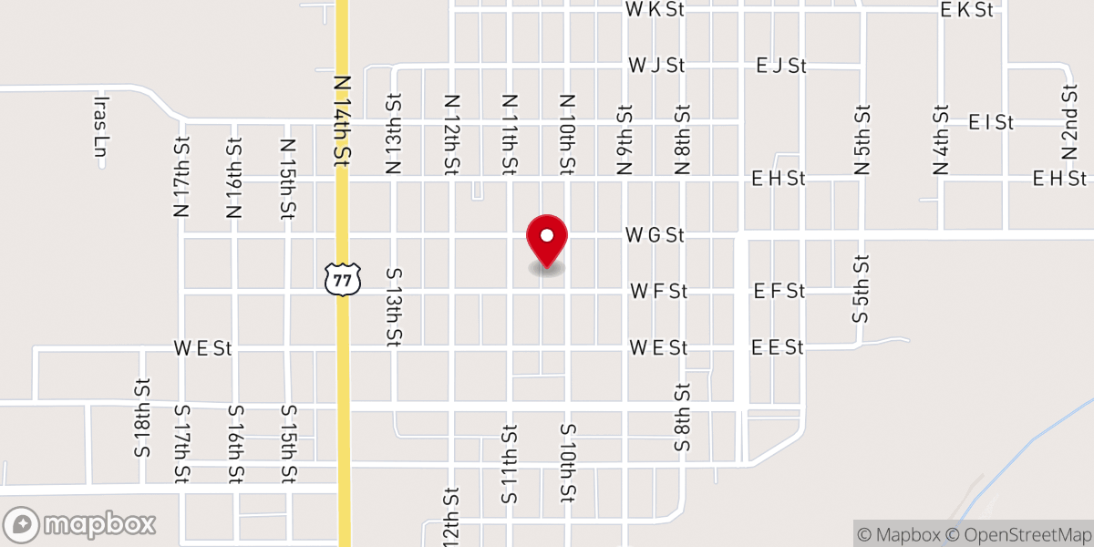 Map showing location of United Methodist Church