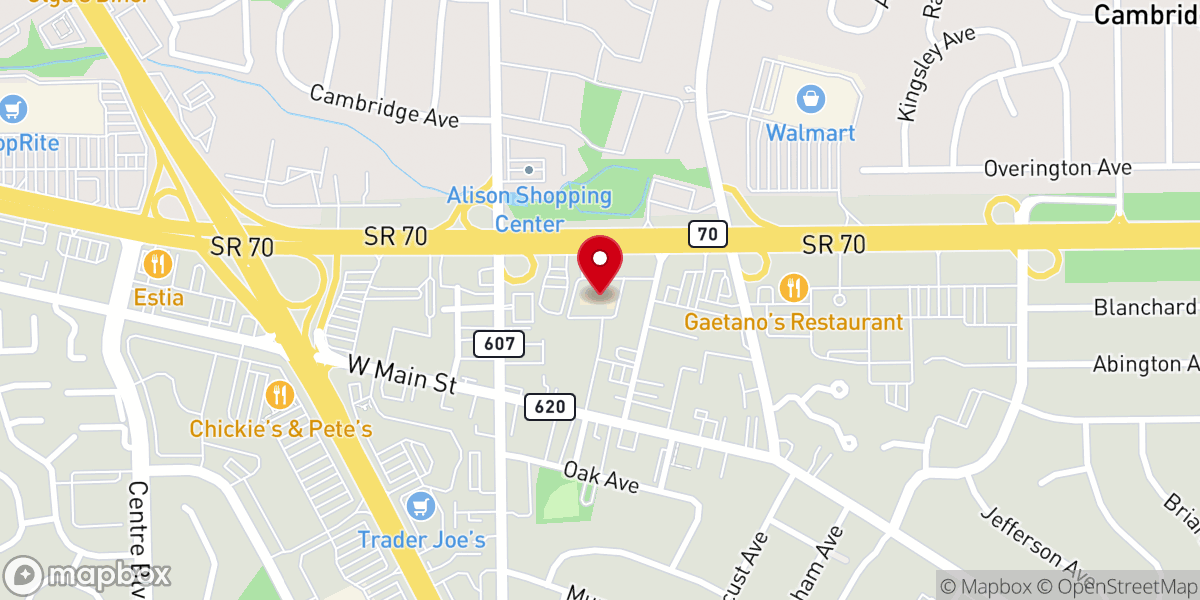 Map showing location of Prince of Peace Lutheran Church