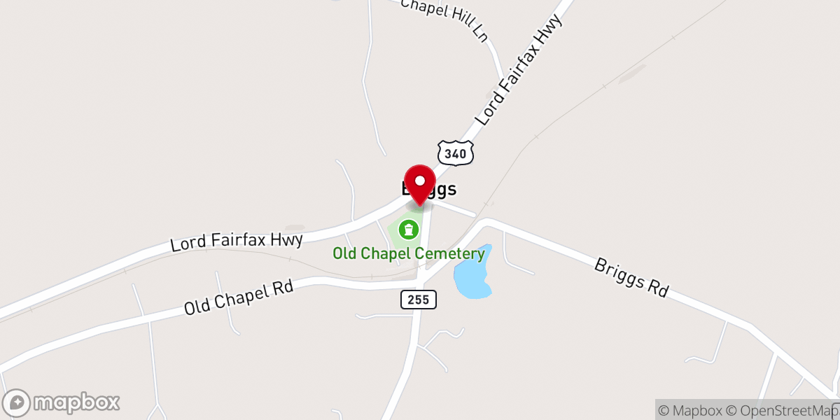 Map showing location of The Old Chapel Episcopal Church