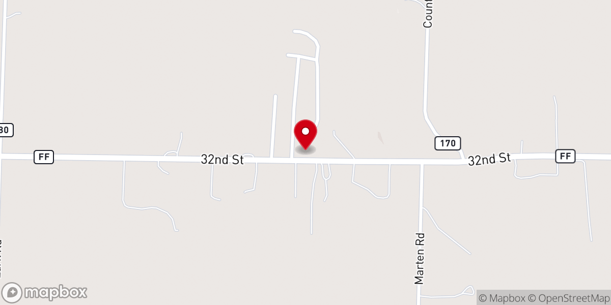 Map showing location of Diamond Grove Church