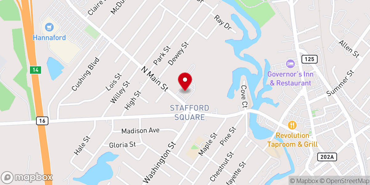 Map showing location of Holy Rosary Parish