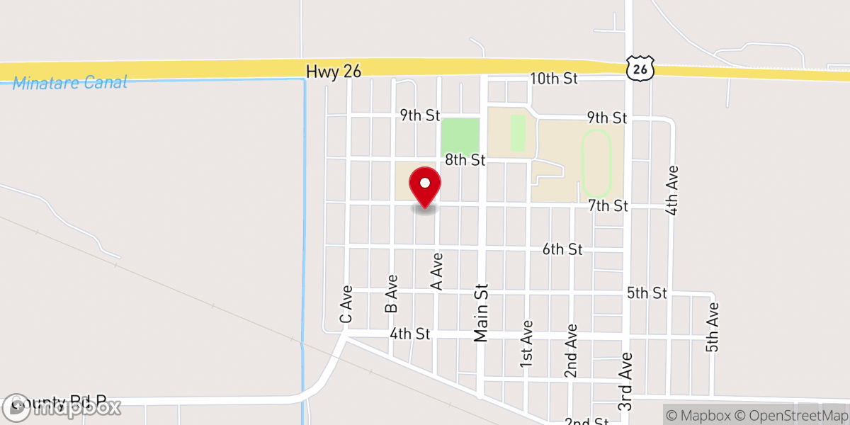 Map showing location of Church of Christ
