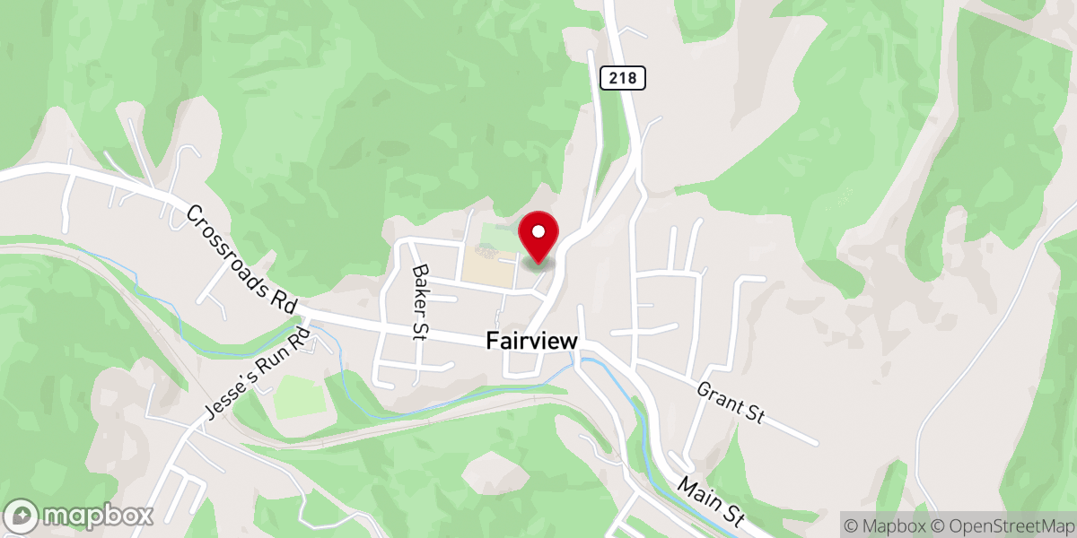 Map showing location of Wesley United Methodist Church