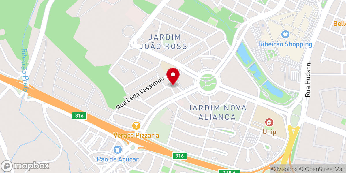 Map showing location of Igreja Batista Nova Aliança