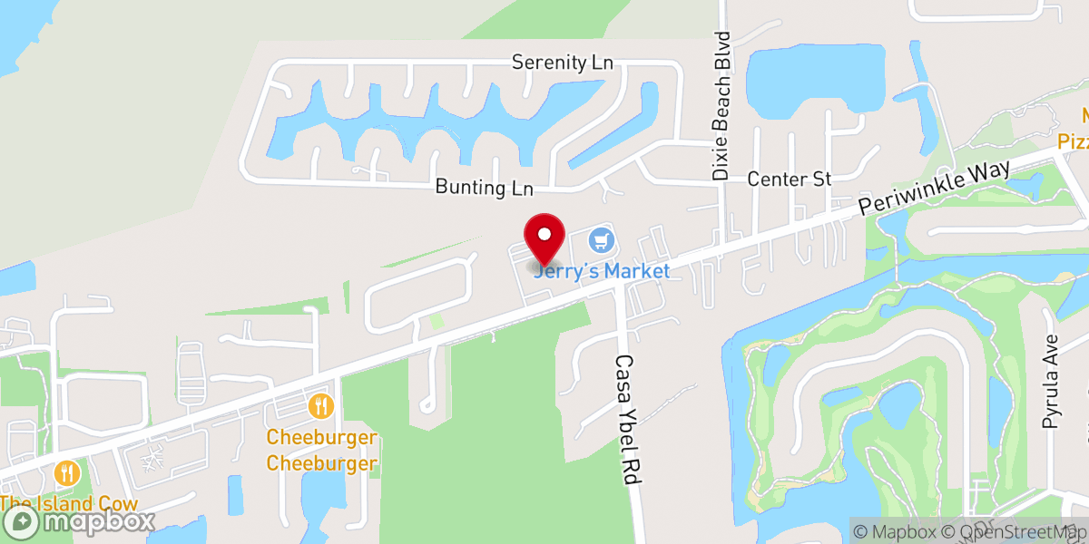 Map showing location of Sanibel Community Church
