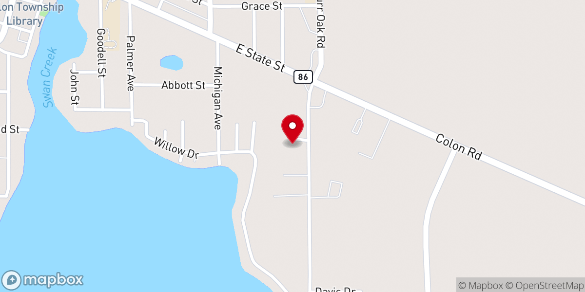 Map showing location of St. Barbara Catholic Mission Church