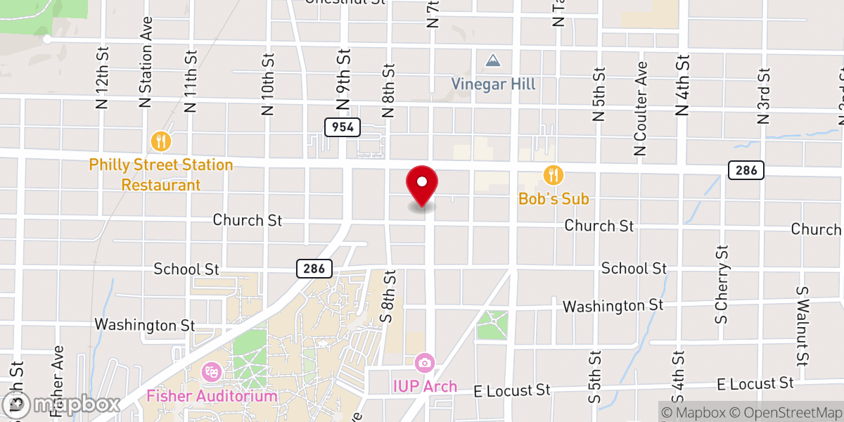 Map showing location of Grace Church