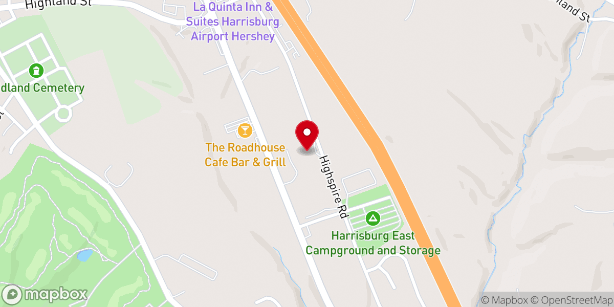 Map showing location of Cornerstone Baptist Church