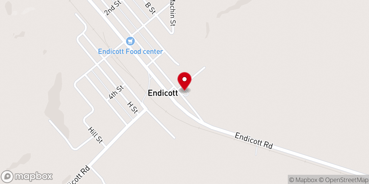 Map showing location of Endicott Seventh-Day Adventist Church
