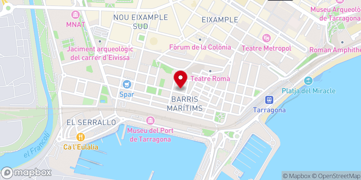 Map showing location of Església Tarragona #BarriDelPort