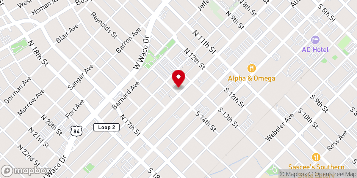 Map showing location of St Mary's Catholic Church