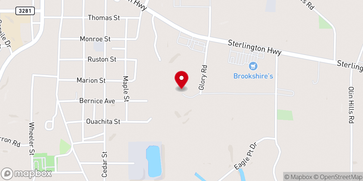 Map showing location of Eagle Point Pentecostal Church