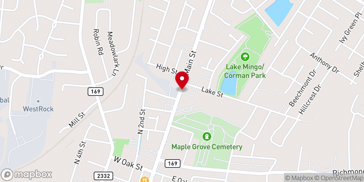 Map showing location of Turning Point