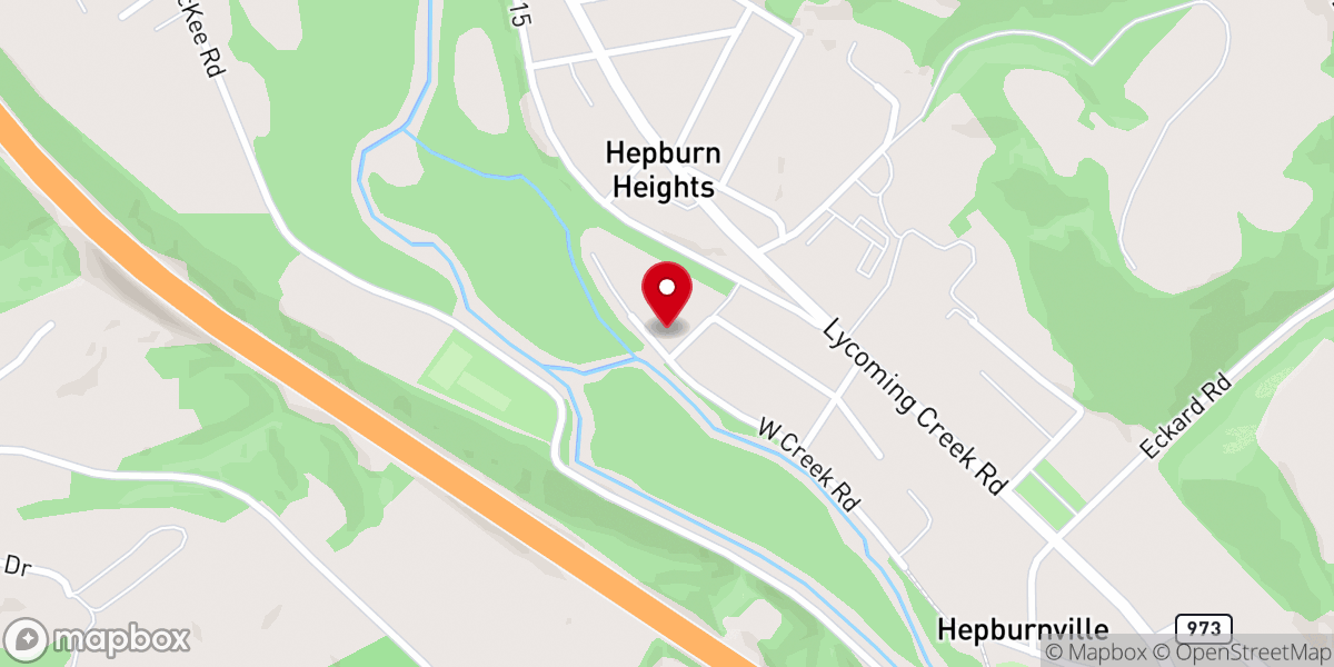Map showing location of Lycoming Centre Church