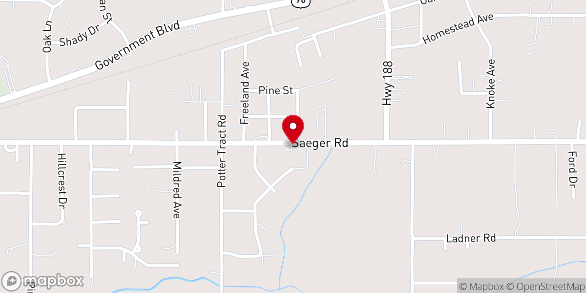 Map showing location of Grand Bay United Methodist Church
