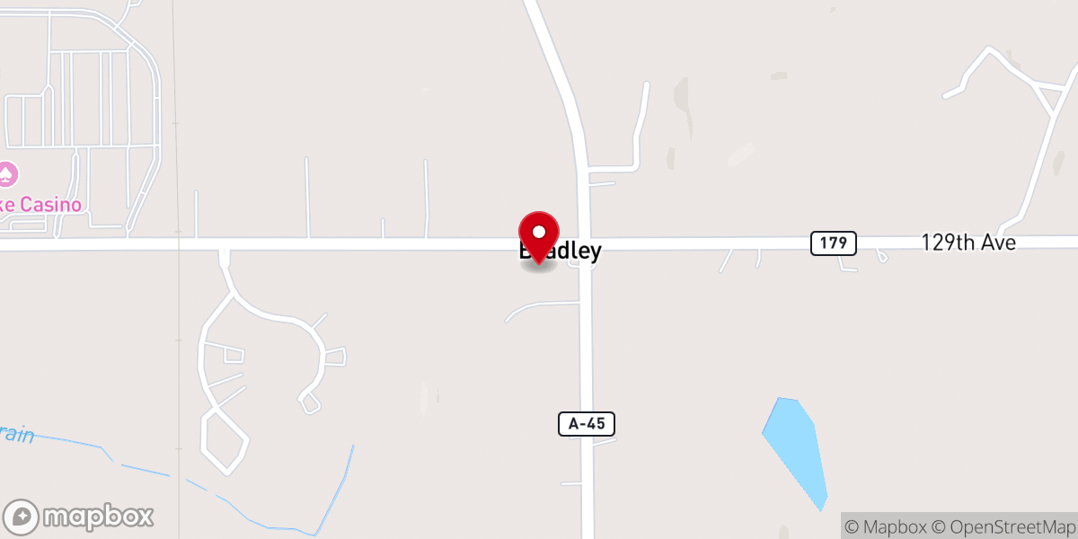Map showing location of Church of Christ Bradley Local