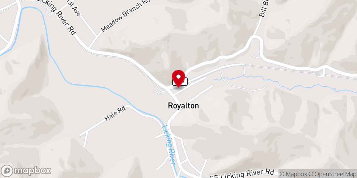 Map showing location of Royalton United Baptist Church