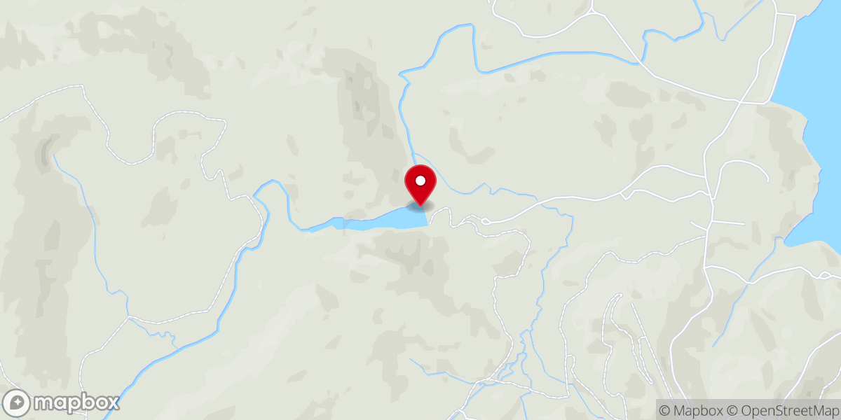 Map showing location of Bridal Veil Falls