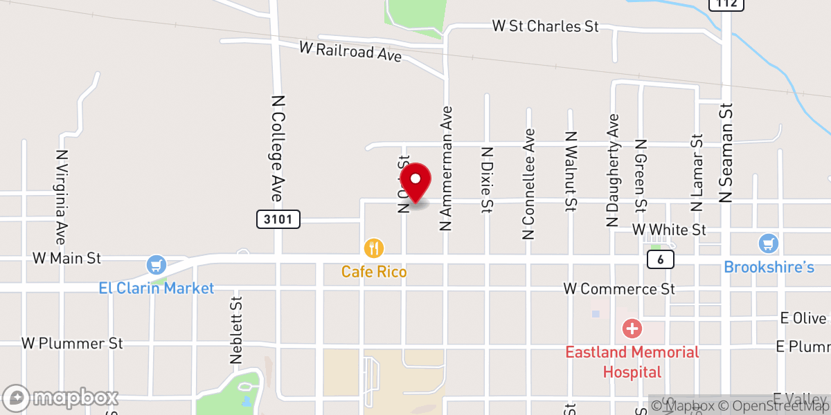 Map showing location of Liberty Baptist Church