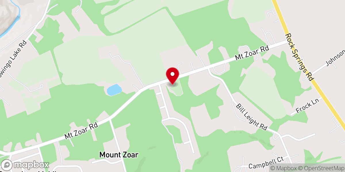 Map showing location of Mt Zoar Ame Church