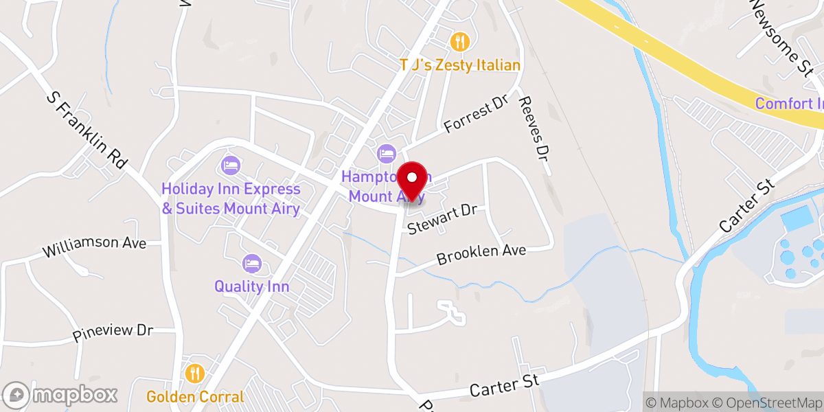 Map showing location of Highland Park Baptist Church