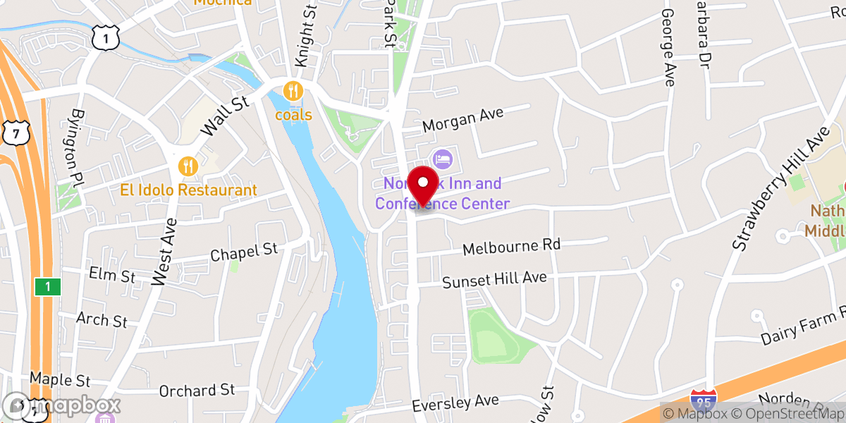 Map showing location of Community Baptist Church