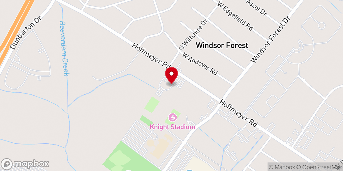Map showing location of St. Anthony Catholic School