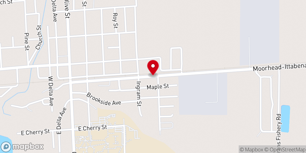 Map showing location of Pleasant Green Missionary Baptist