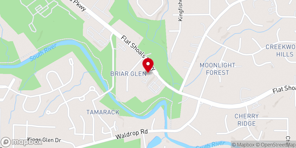 Map showing location of Riverside Community Baptist Church