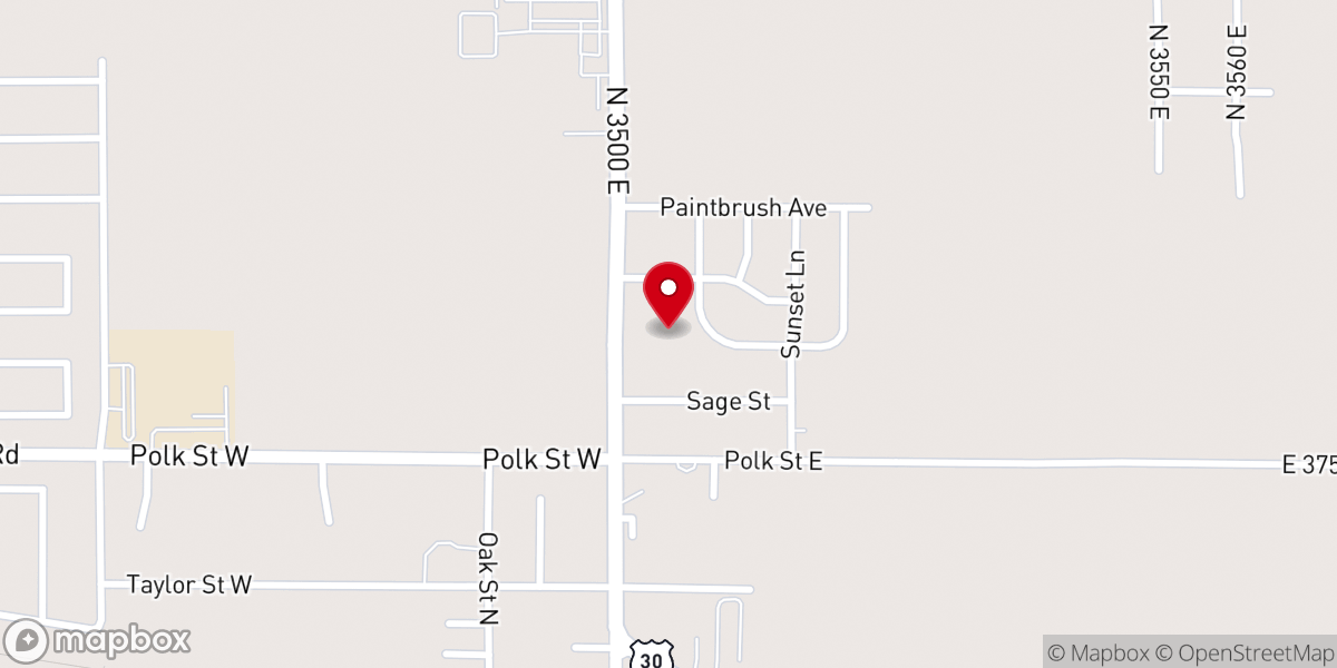 Map showing location of Crossroads United Methodist