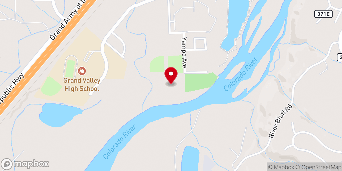 Map showing location of Parachute Rodeo Grounds