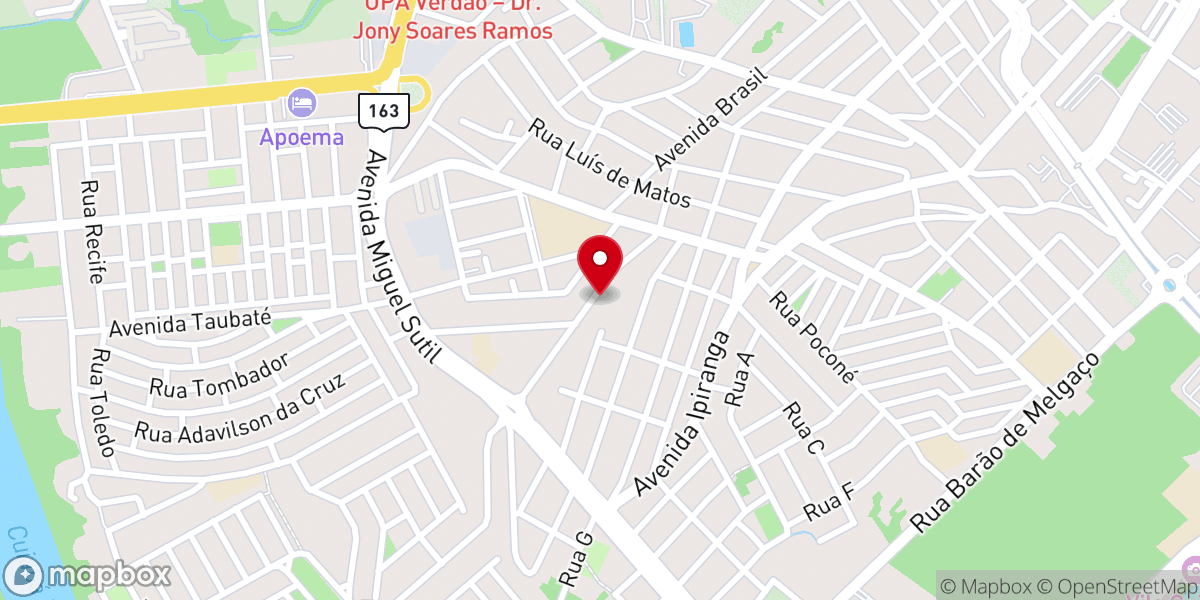 Map showing location of Terceira Igreja Batista de Cuiabá - BETEL