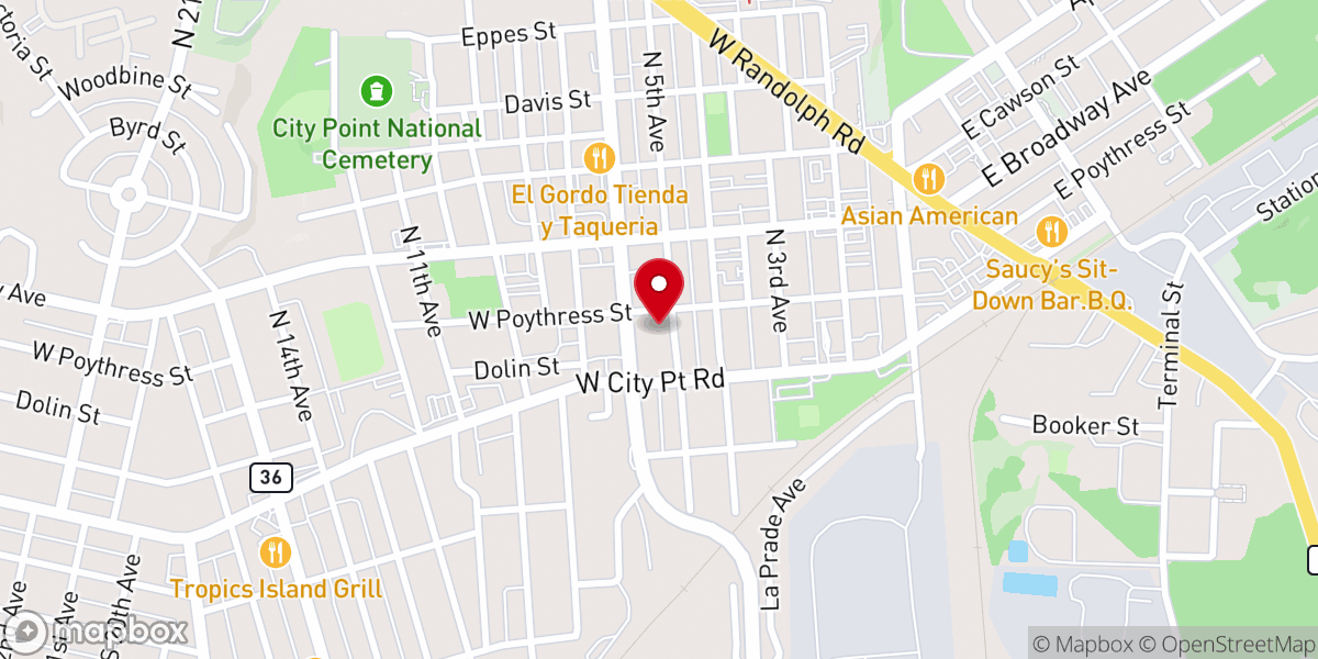 Map showing location of St. James the Greater Catholic Church