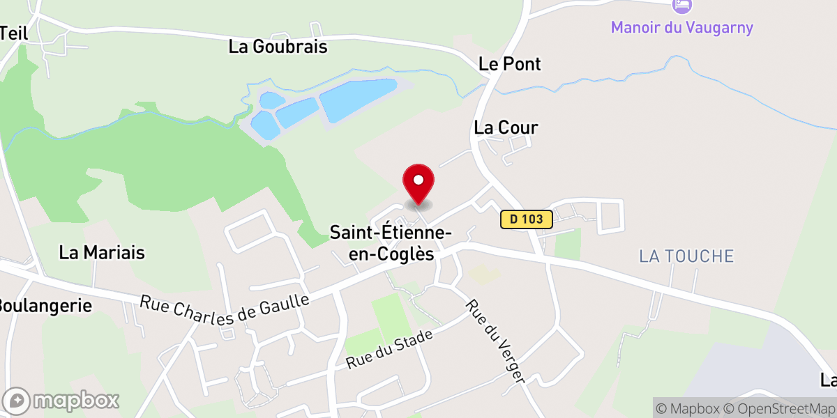 Map showing location of Prieuré