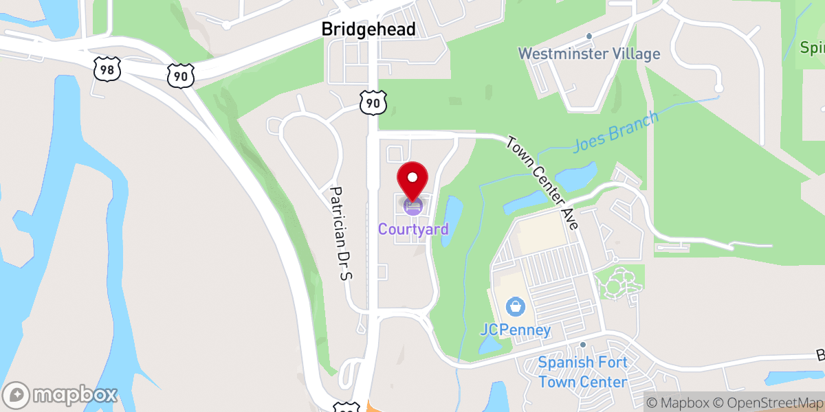 Map showing location of Courtyard by Marriott Mobile Daphne/Eastern Shore