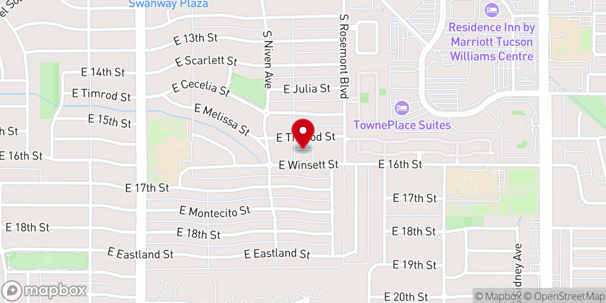 Map showing location of Second Mile Tucson Church