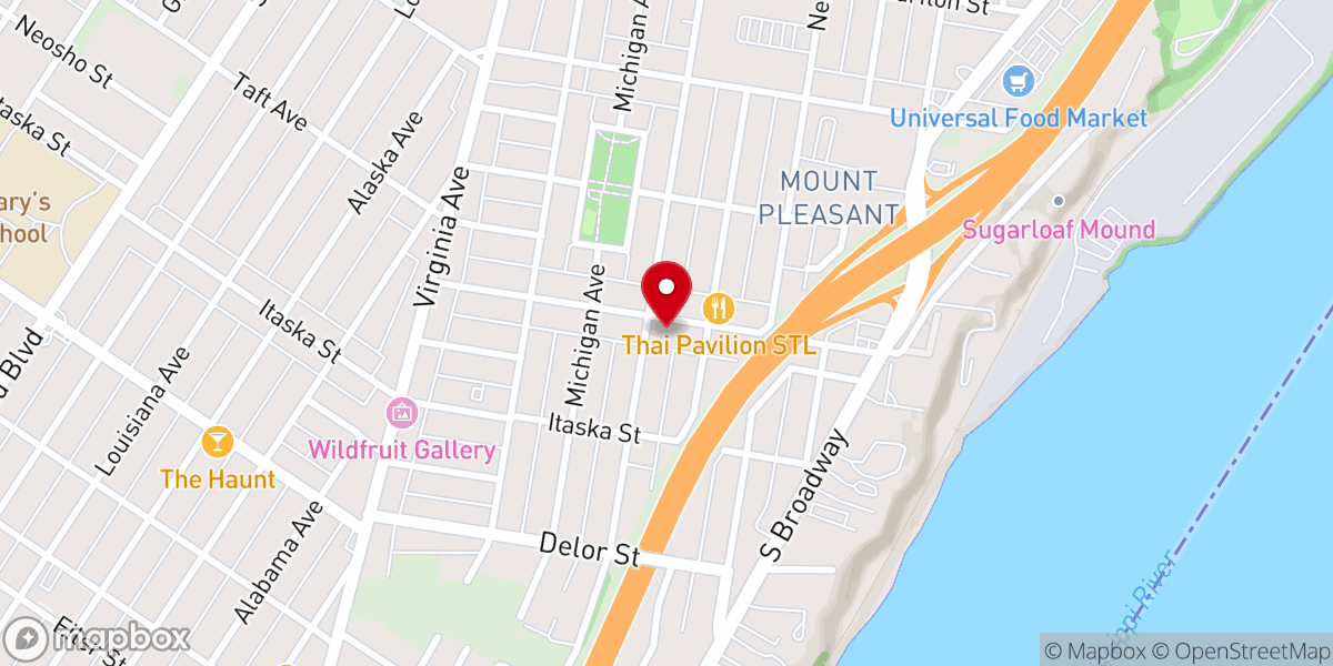 Map showing location of Jewel Baptist Church