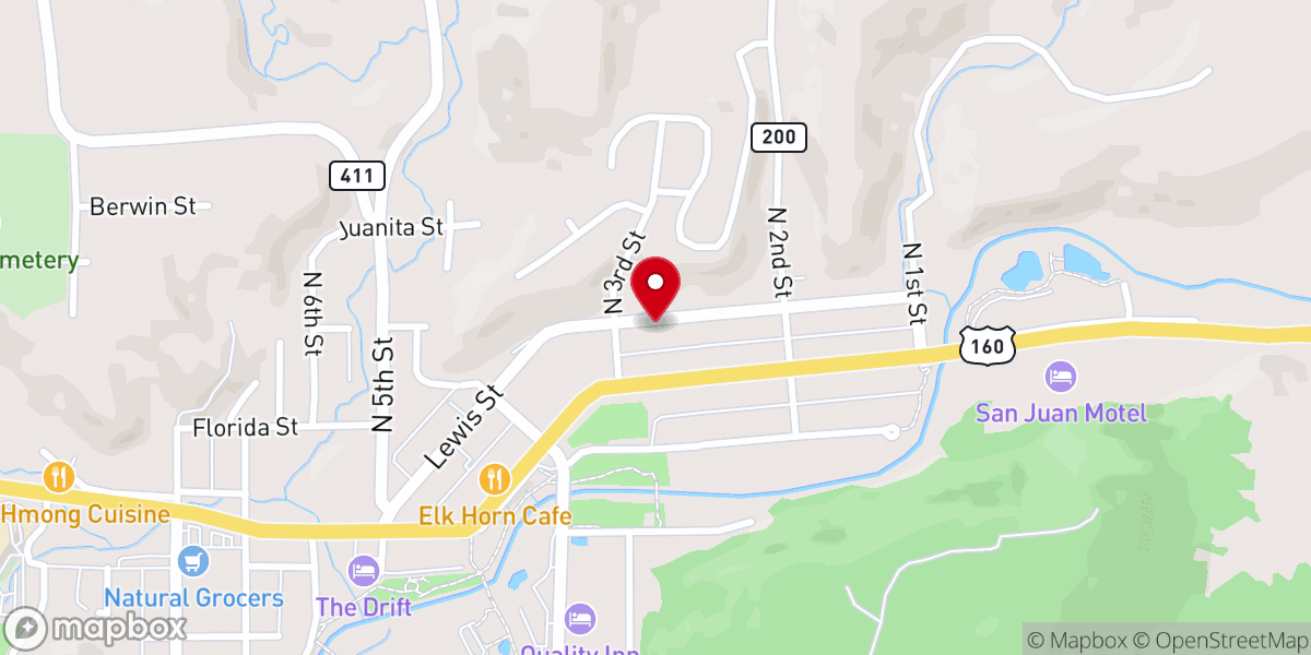 Map showing location of Church of Christ