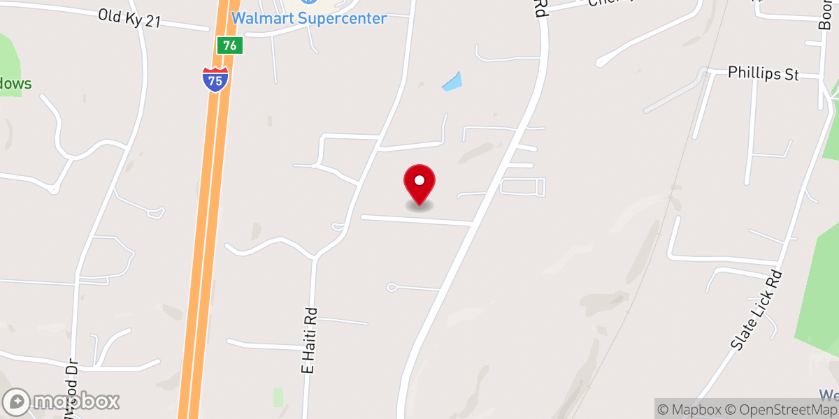 Map showing location of Full Gospel Outreach (Berea, Ky)