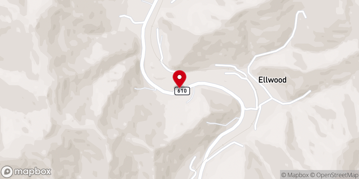 Map showing location of Bethel Freewill Baptist Church