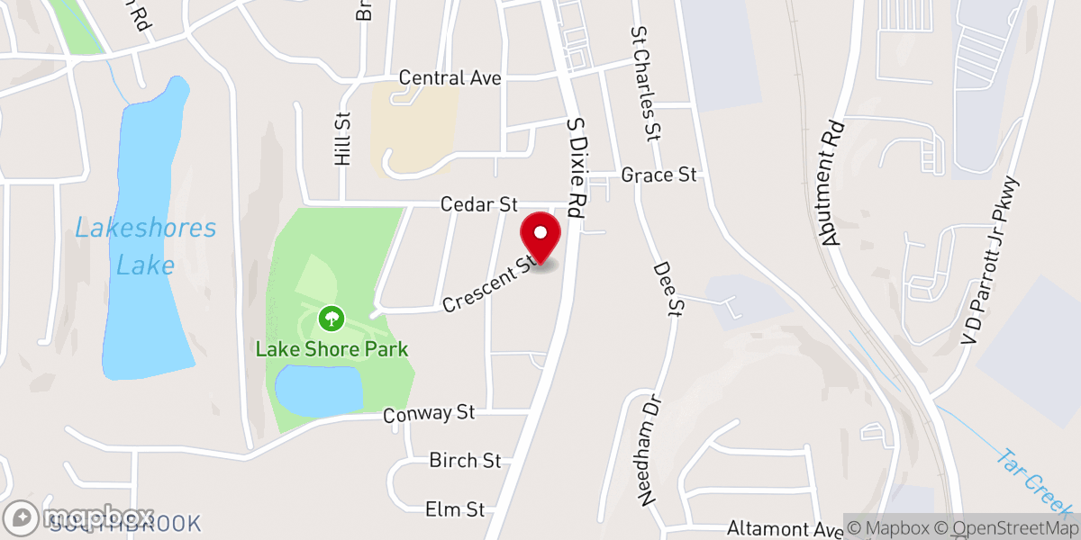 Map showing location of Atcooga Presbyterian Church