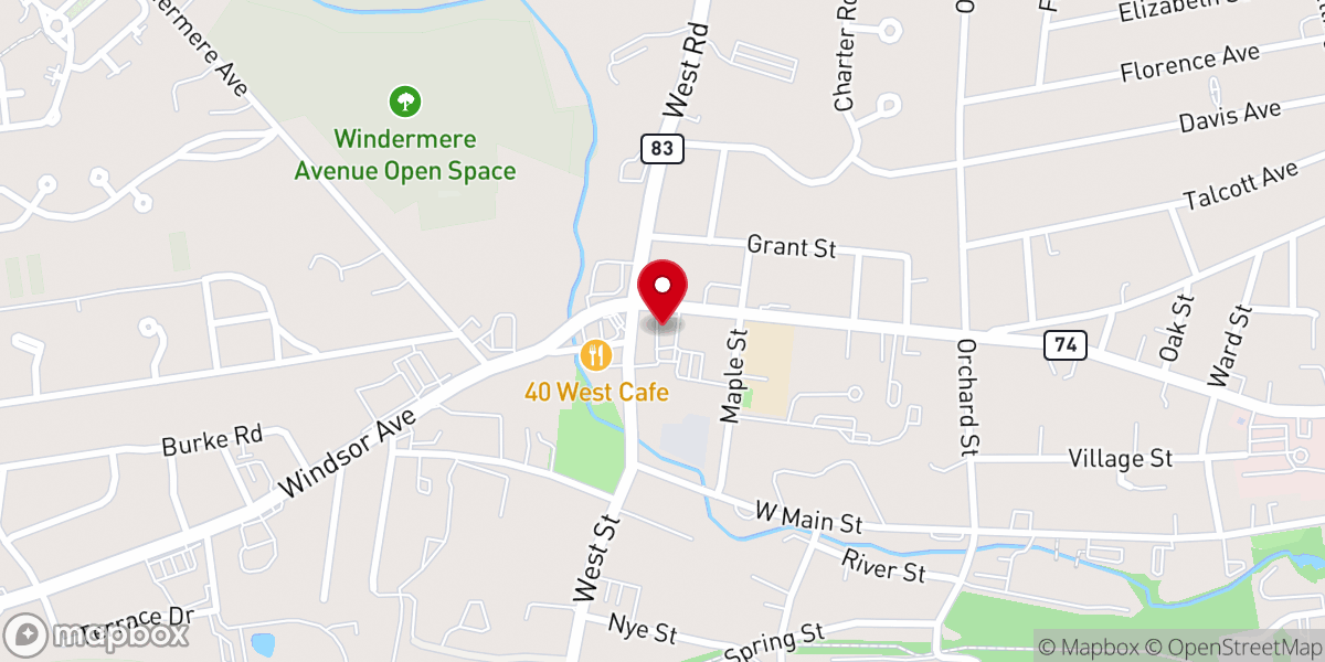 Map showing location of St. Joseph Catholic Church