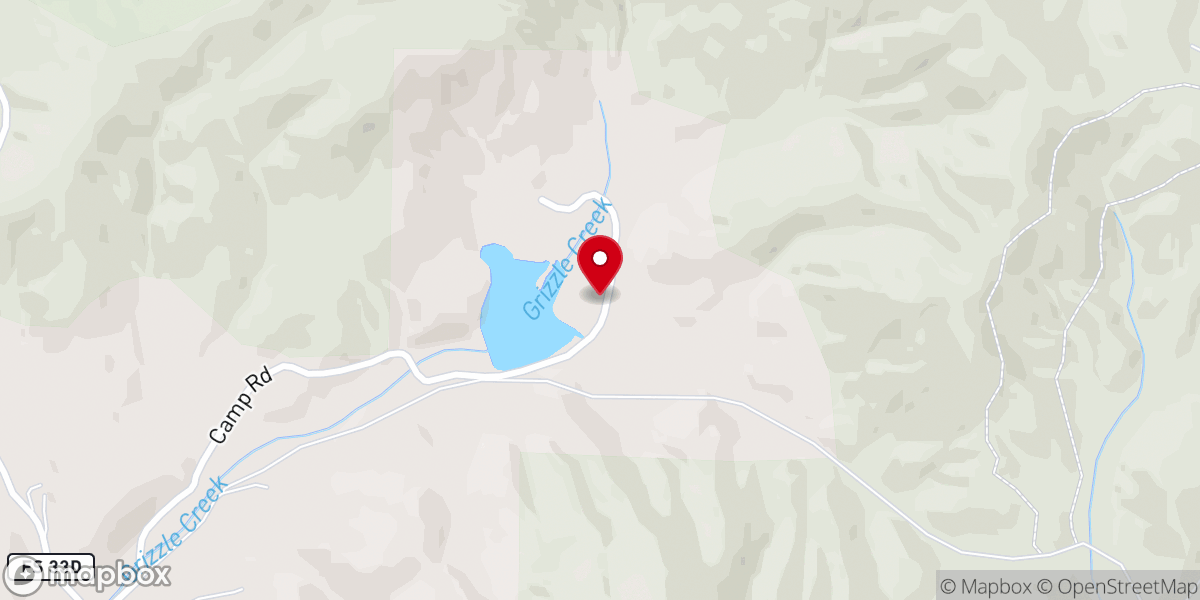 Map showing location of Mountain Fellowship Camp