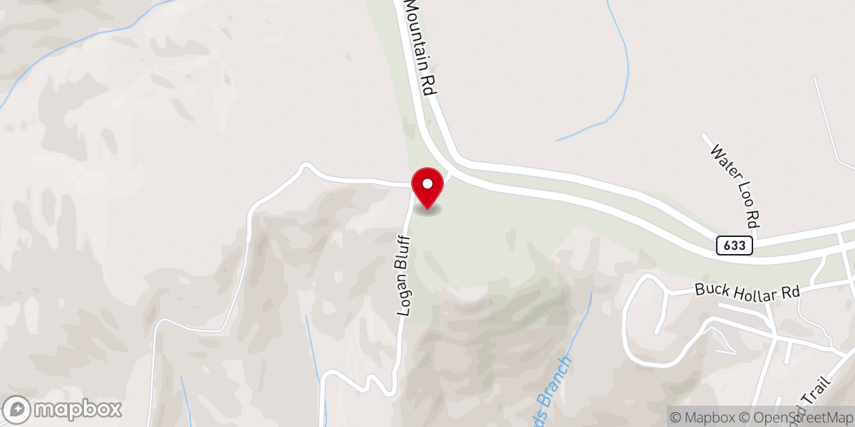 Map showing location of Puckett Church